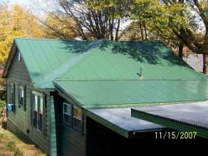 Green 5-V metal roof (3)