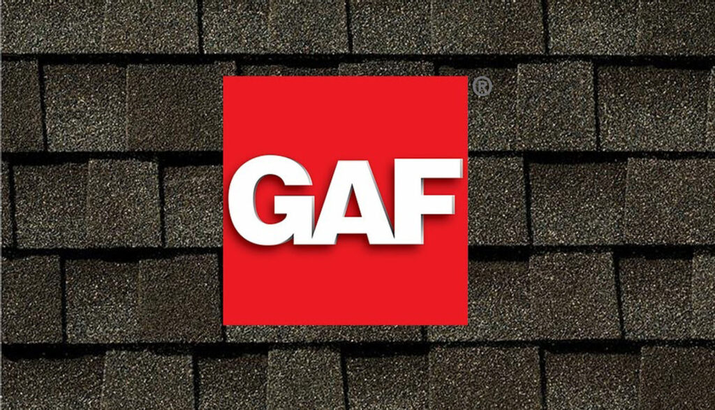 GAF Logo with Shingles Background